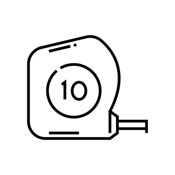 Repair measurement line icon, concept sign, outline vector illustration, linear symbol. — 스톡 벡터