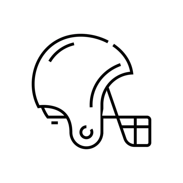 Protect hemlet line icon, concept sign, outline vector illustration, linear symbol. — Διανυσματικό Αρχείο