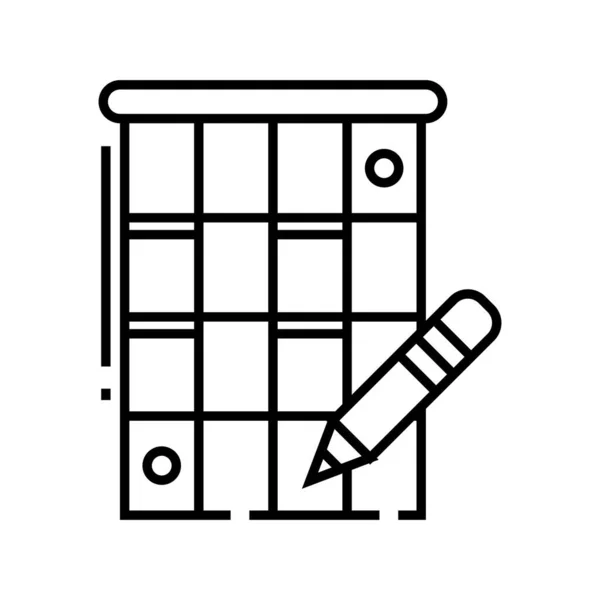 Pensialtegnings-linjeikon, konseptskilt, illustrasjon av vektor, lineært symbol . – stockvektor