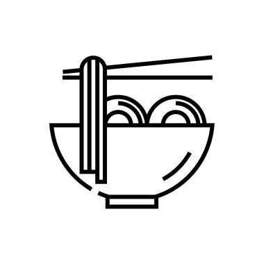 Pasta line icon, concept sign, outline vector illustration, linear symbol.
