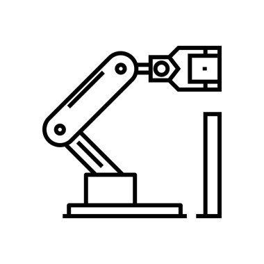Plant robots line icon, concept sign, outline vector illustration, linear symbol.