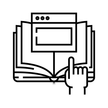 Online learning line icon, concept sign, outline vector illustration, linear symbol.