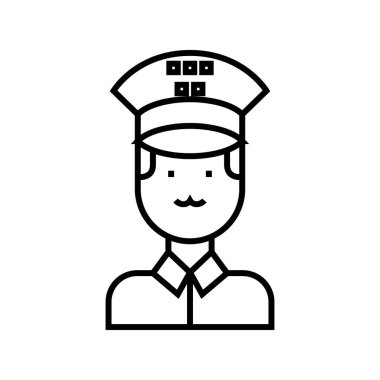 Official driver line icon, concept sign, outline vector illustration, linear symbol.