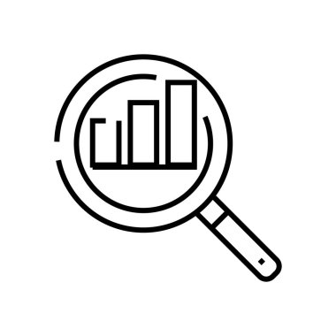 Research line icon, concept sign, outline vector illustration, linear symbol.