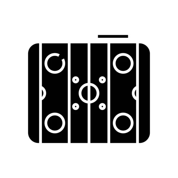 Game place black icon, concept illustration, vector flat symbol, glyph sign. — Διανυσματικό Αρχείο