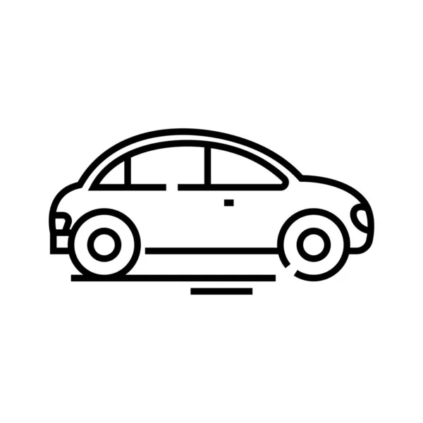 Rent vehicle line icon, concept sign, outline vector illustration, linear symbol. — Stockvektor