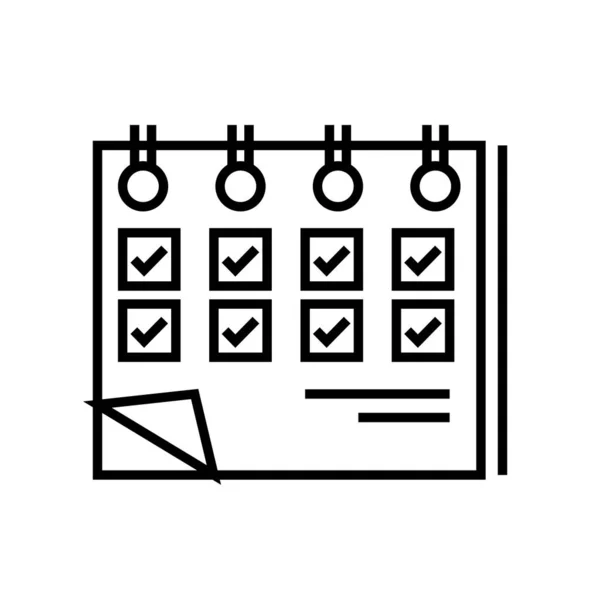 Planning trip line icon, concept sign, outline vector illustration, linear symbol. — Stockvector