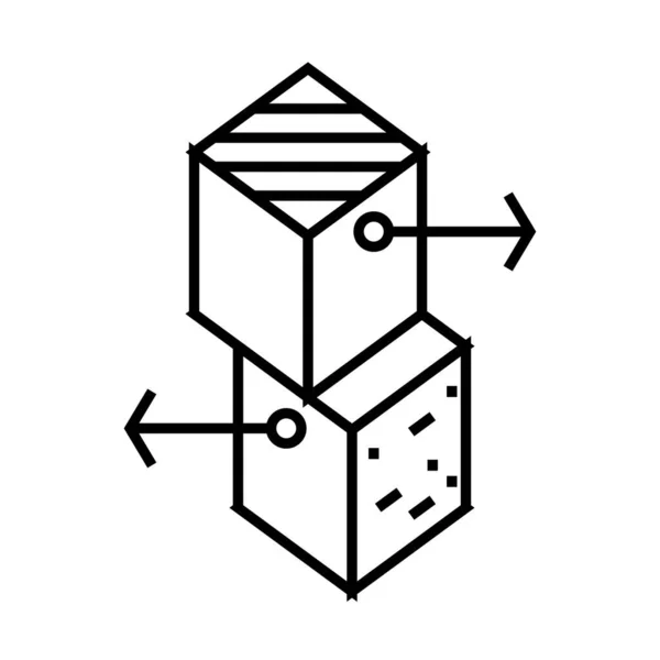 Icono de línea de relaciones, signo de concepto, ilustración de vector de contorno, símbolo lineal . — Archivo Imágenes Vectoriales