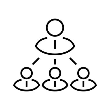 Organization line icon, concept sign, outline vector illustration, linear symbol.