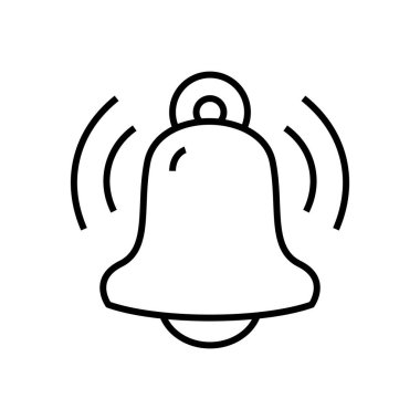 Notification line icon, concept sign, outline vector illustration, linear symbol.