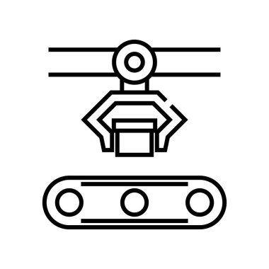Plant bot line icon, concept sign, outline vector illustration, linear symbol.