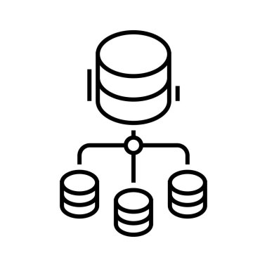 Para kazanma çizgisi simgesi, konsept işareti, özet vektör çizimi, doğrusal sembol.