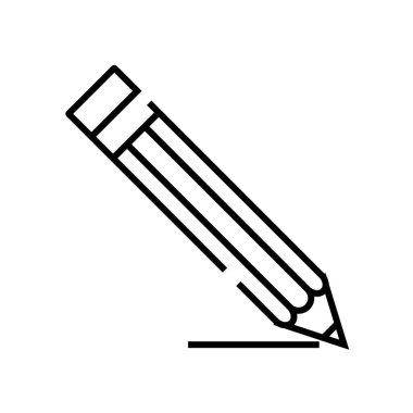 Anahtar ifade satırı simgesi, kavram işareti, ana hatlar vektör çizimi, doğrusal sembol.