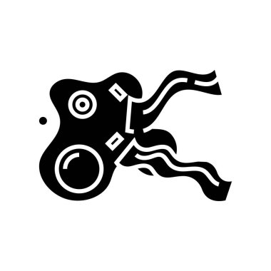 Et simgesi olan yumurtalar, konsept çizim, vektör düz sembol, kabartma işareti.