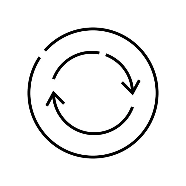 Reload line icon, concept sign, outline vector illustration, linear symbol. — Stok Vektör