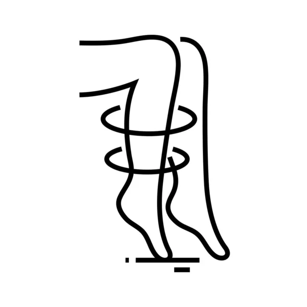 Ноги значок лінії хвороби, знак концепції, контурна векторна ілюстрація, лінійний символ . — стоковий вектор