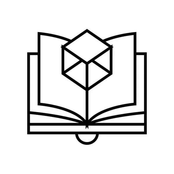 Learninng part line icon, concept sign, outline vector illustration, linear symbol. — 图库矢量图片