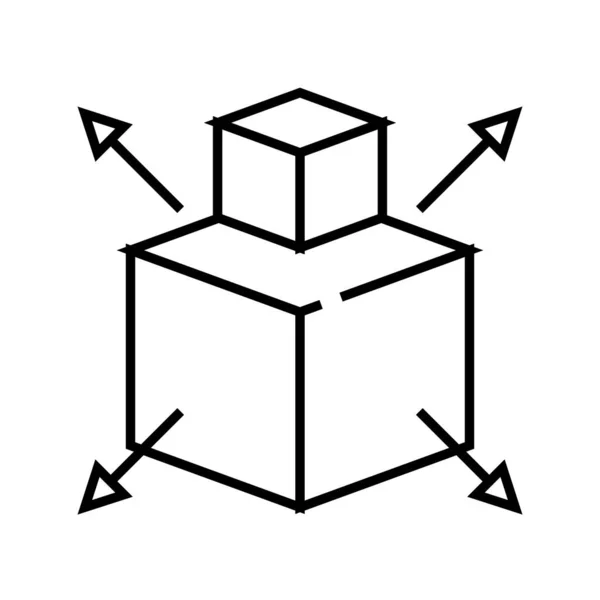 Піктограма лінії передачі продукту, знак концепції, контурна векторна ілюстрація, лінійний символ . — стоковий вектор