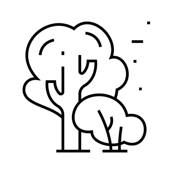 Park trees line icon, concept sign, outline vector illustration, linear symbol. — Stock vektor