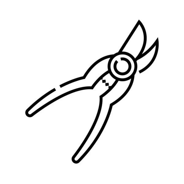 Nippers icono de línea, signo de concepto, ilustración de vectores de contorno, símbolo lineal . — Vector de stock