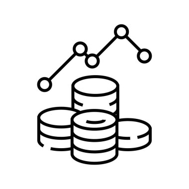 Prospect diyagram çizgisi simgesi, konsept işareti, taslak vektör çizimi, doğrusal sembol.