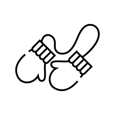 Mittens line icon, concept sign, outline vector illustration, linear symbol.