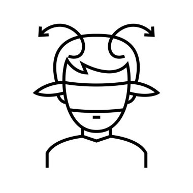 Invisible solution line icon, concept sign, outline vector illustration, linear symbol.