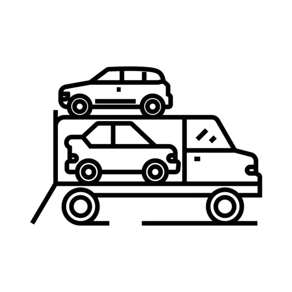 Plant cargo line icon, concept sign, outline vector illustration, linear symbol. — Stok Vektör