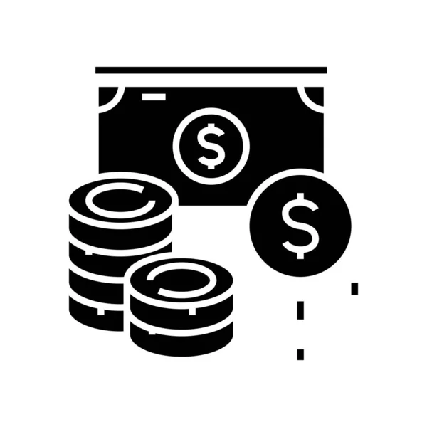 Financial possibilities black icon, concept illustration, vector flat symbol, glyph sign. — ストックベクタ