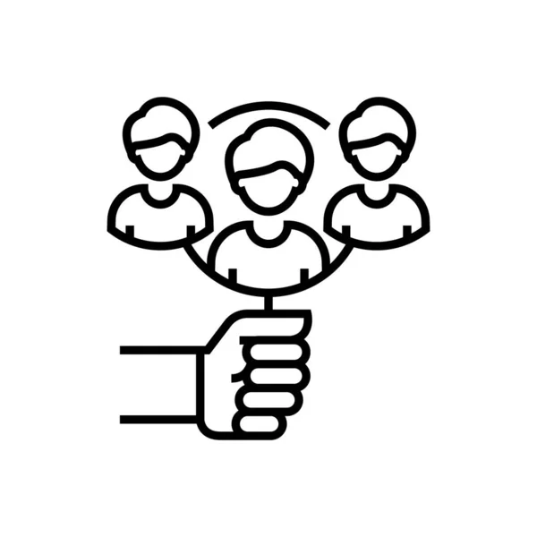 Needful staff line icon, concept sign, outline vector illustration, linear symbol. — Stockvektor