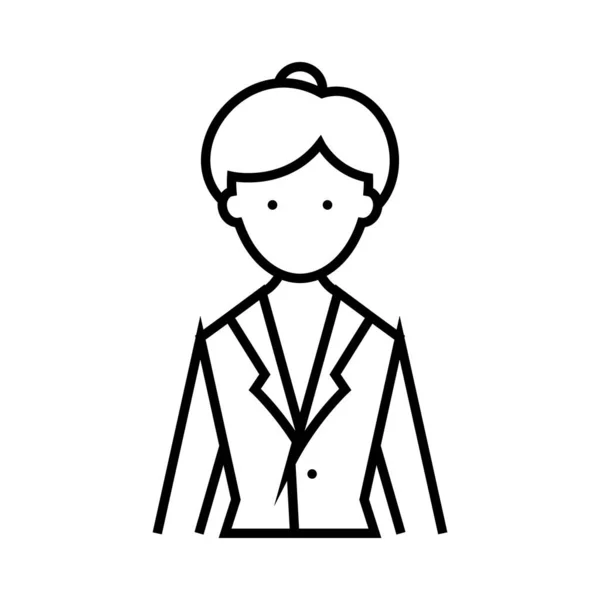 Manager line ikon, koncepttecken, kontur vektor illustration, linjär symbol. — Stock vektor