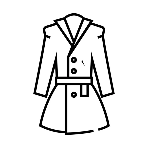 Icona moderna della linea del cappotto, segno concettuale, illustrazione vettoriale di contorno, simbolo lineare . — Vettoriale Stock