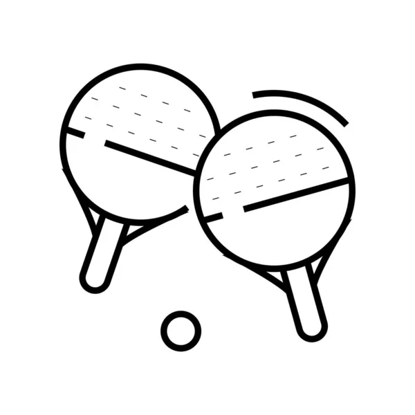 Icono de línea de ping pong, signo de concepto, ilustración de vectores de contorno, símbolo lineal . Vector De Stock