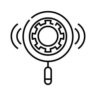 Gerekli ayarlar satır simgesi, konsept işareti, özet vektör illüstrasyonu, doğrusal sembol.