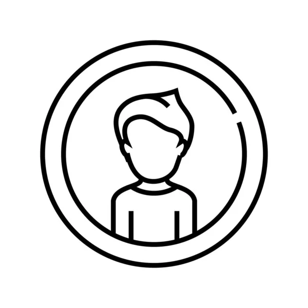 Profil linje ikon, begrepp tecken, kontur vektor illustration, linjär symbol. — Stock vektor