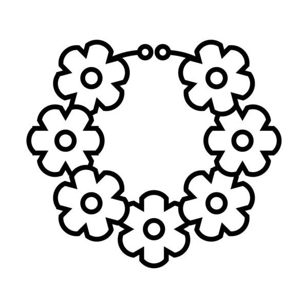 Icône de ligne de collier, signe conceptuel, illustration vectorielle contour, symbole linéaire . — Image vectorielle