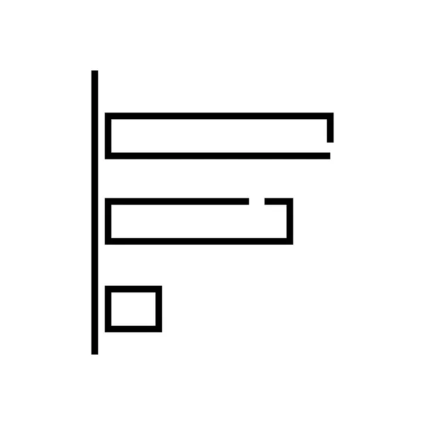Verkoopgrafiek pictogram, conceptteken, schets vector illustratie, lineair symbool. — Stockvector