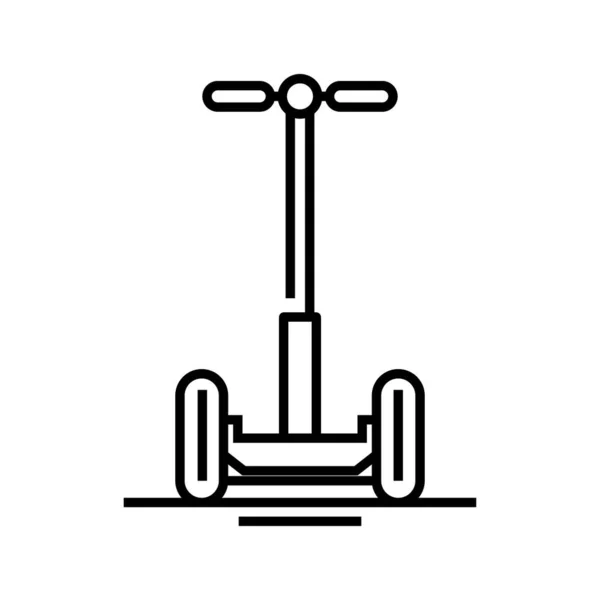 Scooter çizgisi simgesi, kavram işareti, taslak vektör çizimi, doğrusal sembol. — Stok Vektör