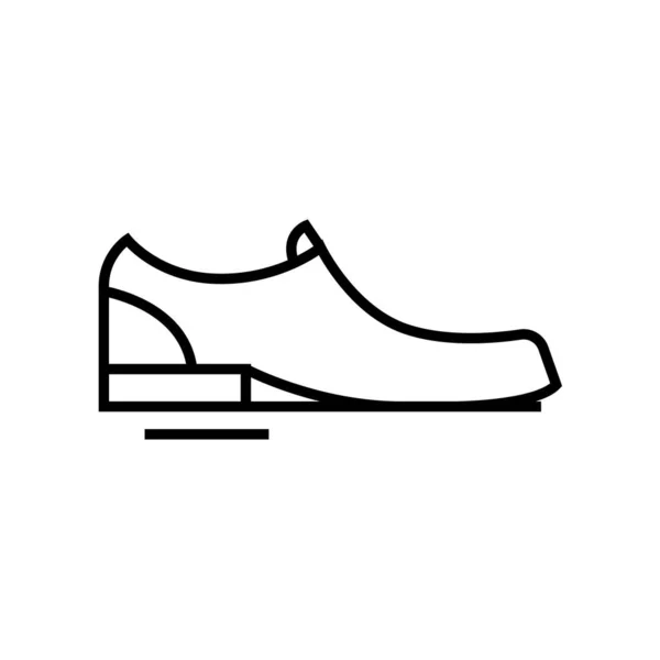 Icône de ligne de chaussures, signe de concept, illustration vectorielle de contour, symbole linéaire . — Image vectorielle