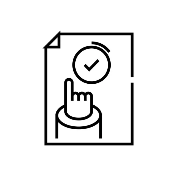 Right choise line icon, concept sign, outline vector illustration, linear symbol. — 스톡 벡터