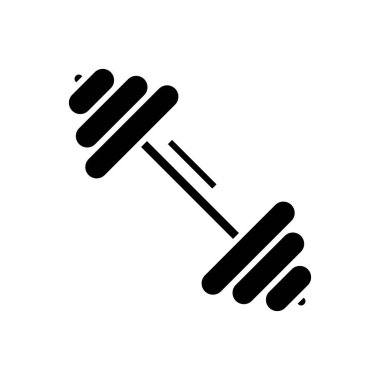 Hard dumbbells black icon, concept illustration, vector flat symbol, glyph sign.