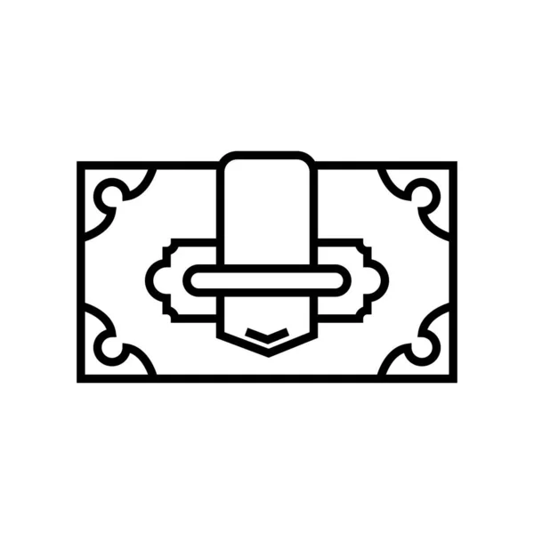 Icône de ligne de boîte secrète, signe de concept, illustration vectorielle de contour, symbole linéaire . — Image vectorielle