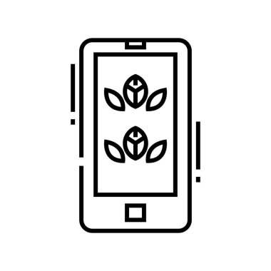 Smartphone theme line icon, concept sign, outline vector illustration, linear symbol.