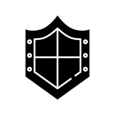 Guard black icon, concept illustration, vector flat symbol, glyph sign.