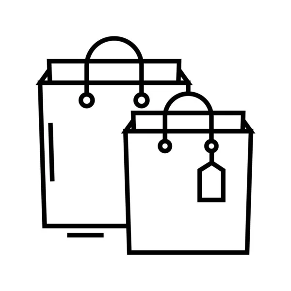 Shopping line icon, concept sign, outline vector illustration, linear symbol. — ストックベクタ