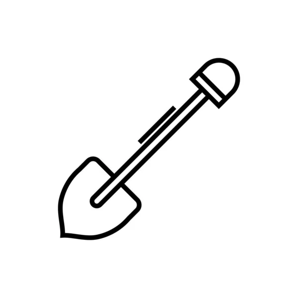 Shovel line icon, concept sign, outline vector illustration, linear symbol. — Stockvektor