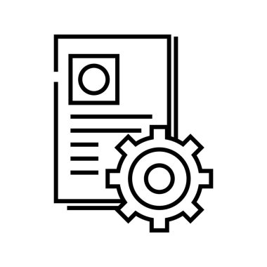 Settings process line icon, concept sign, outline vector illustration, linear symbol.