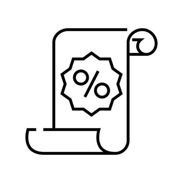 Sales scroll line icon, concept sign, outline vector illustration, linear symbol. — Stok Vektör