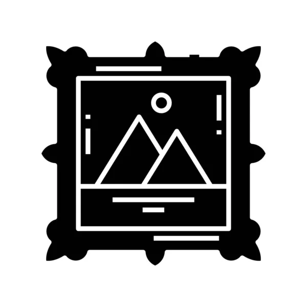 Home art icône noire, illustration de concept, symbole plat vectoriel, signe de glyphe . — Image vectorielle