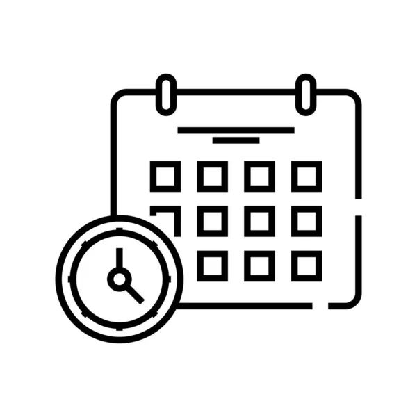 Schedule line icon, concept sign, outline vector illustration, linear symbol. — Wektor stockowy